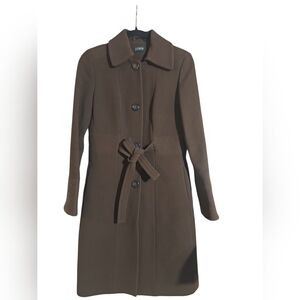 J. Crew Chocolate Brown New Lady Day Wool Blend Coat